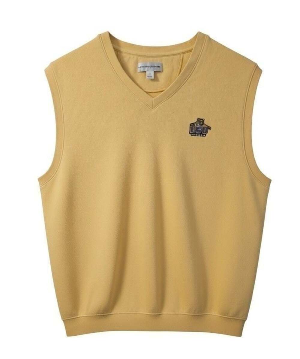 Cutter &‎ Buck LSU Tigers Yellow V-Neck Knit Sweater Vest Size L
